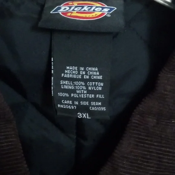 Dickies Work Jacket Men's 3XL Brown Canvas Chore Coat Fall Winter - Picture 3 of 10